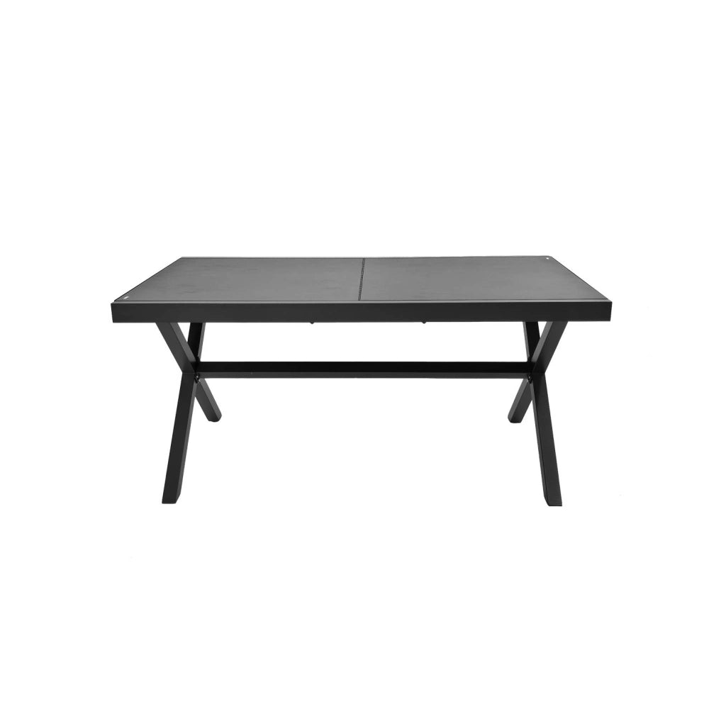 Set tavolo da giardino estensibile in alluminio con 8 sedie, antracite