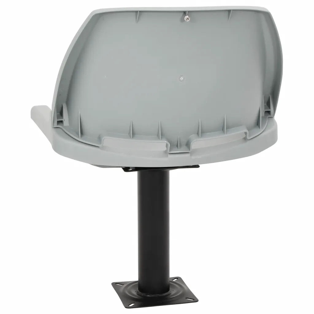 Set Sedile Barca Pieghevole 4pz Senza Cuscino Grigio 48x51x41cm