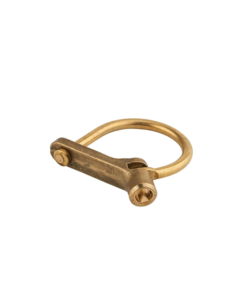Lucchetto 629C chiave triangolare base angolare 5mm, ottone, da esterno - contatori, quadri elettrici, VVF, pompieri, manutenzione - THIRARD