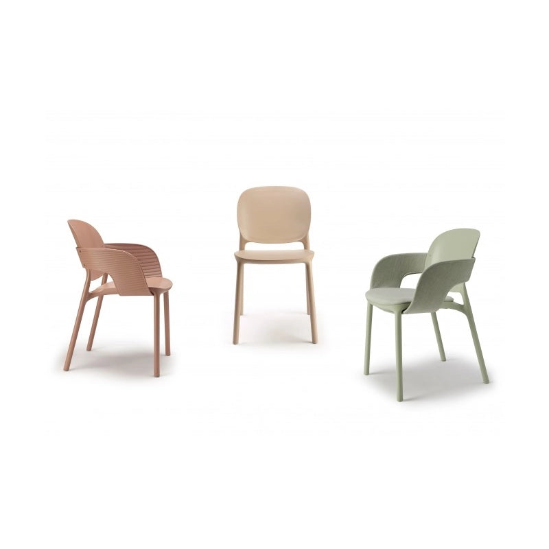 SET 4 POLTRONE HUG TECNOPOLIMERO DA POST CONSUMO INDUSTRIALE SCAB DESIGN - VERDE SALVIA 58