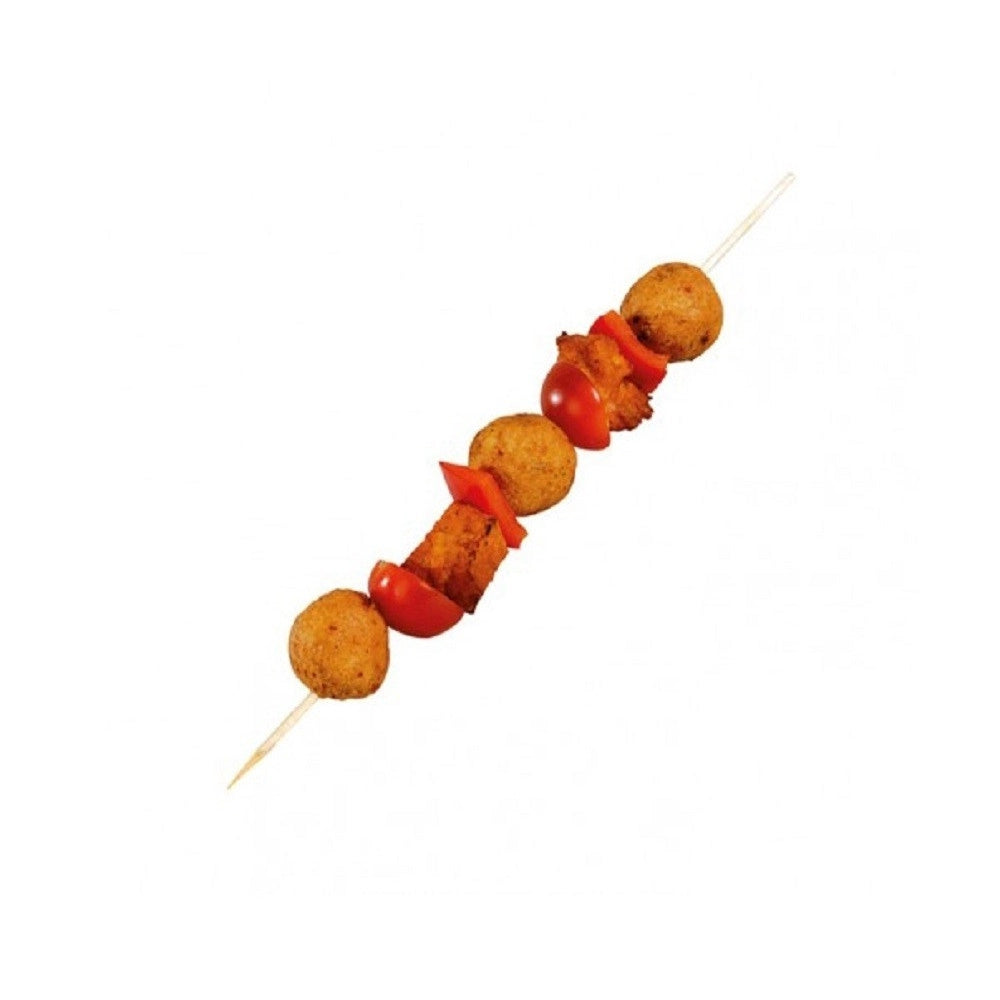 Trade Shop - Set 36pz Spiedini Di Legno Bambù Da 5.0x35cm Per Frutta Antipasti Carne 5404246 -