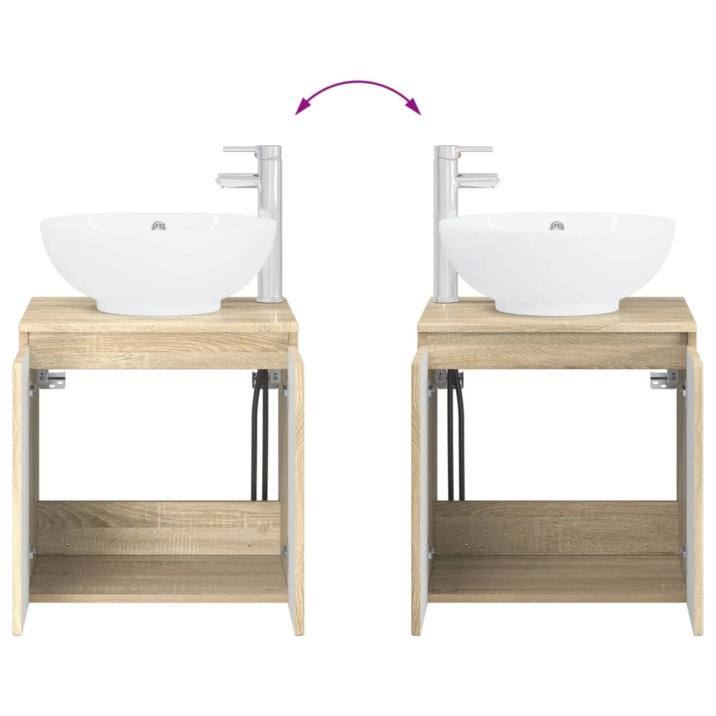 Mobile Lavabo da Parete Rovere Sonoma 49,5 x 44,5 x 65 cm