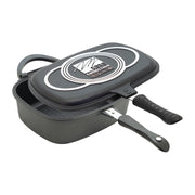 Set di 6 Fornetti Doppio Rettangolare Con Griglia In Acciaio 24x32 Cm