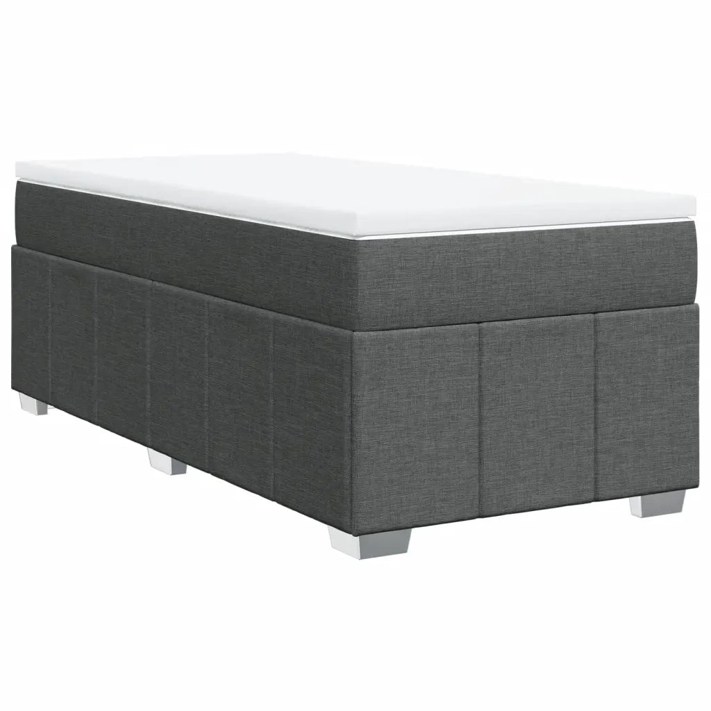 Giroletto a Molle con Materasso Grigio Scuro 90x200 cm Tessuto 3285443