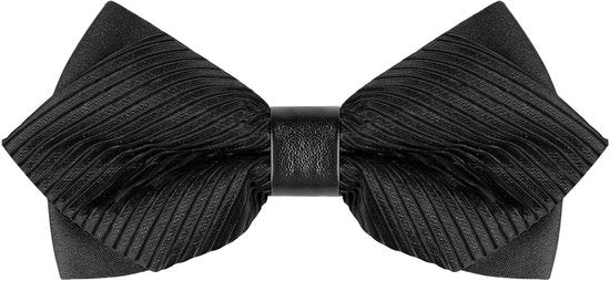 Cravatta Formale Pre-tightened per Uomo - Cerimoniale e Matrimonio - Nero con Disegno