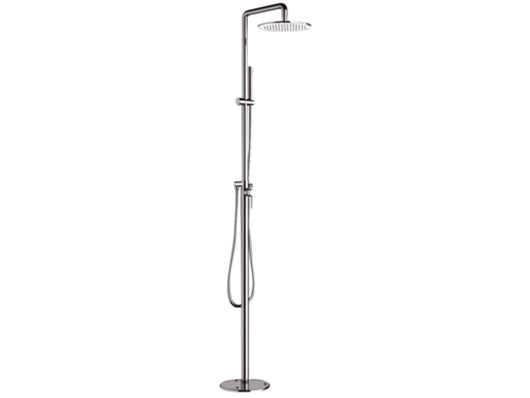 Colonna piscina free-standing minimal con miscelatore acqua calda-fredda