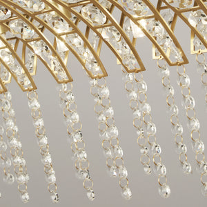 Lampadario Classico Gemma Acciaio Ottone Vetro 8 Luci G9