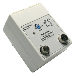 AMPLIFICATORE INTERNO 1 IN/1 OUT 1 ingresso FM/UHF/VHF - 1 uscita TV  - METRONIC