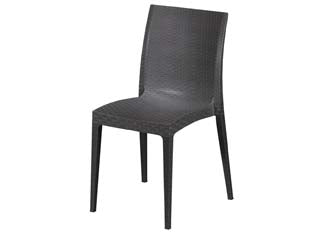 SEDIA IN PE RATTAN MADAM ANTRACITE - 1 pezzi