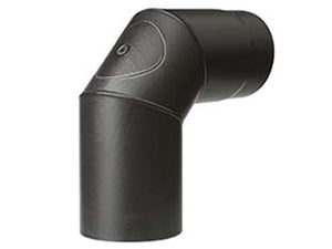GOMITO 90Â° PORC. C/ISPEZIONE STUFE A LEGNA NERO OPACO ALA SMALTO TOP- - ÃE¸ mm.150 - 1 pezzi ALA