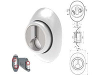 DEFENDER REGOLABILE A GHIERA MOSTRINA PIENA CROMATO SATINATO- - mm.65x90 - regolazione da mm.8 a mm.14 (DF481P) - 1 pezzi MOTTURA