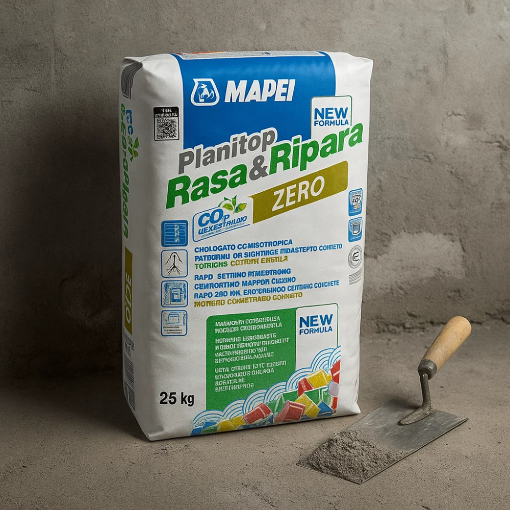 Malta cementizia tissotropica fibrorinforzata planitop rasa ripara zero r2 25 kg