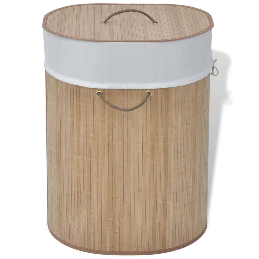 Cesto Portabiancheria in BambÃ¹ Ovale Colore Naturale cod mxl 40140