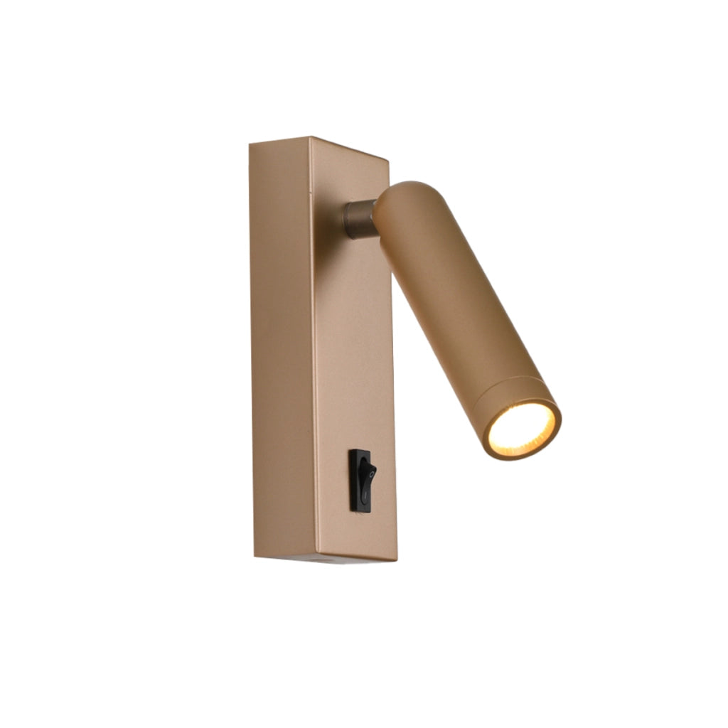 Applique lettura moderna oro orientabile LED 2,5W Italux
