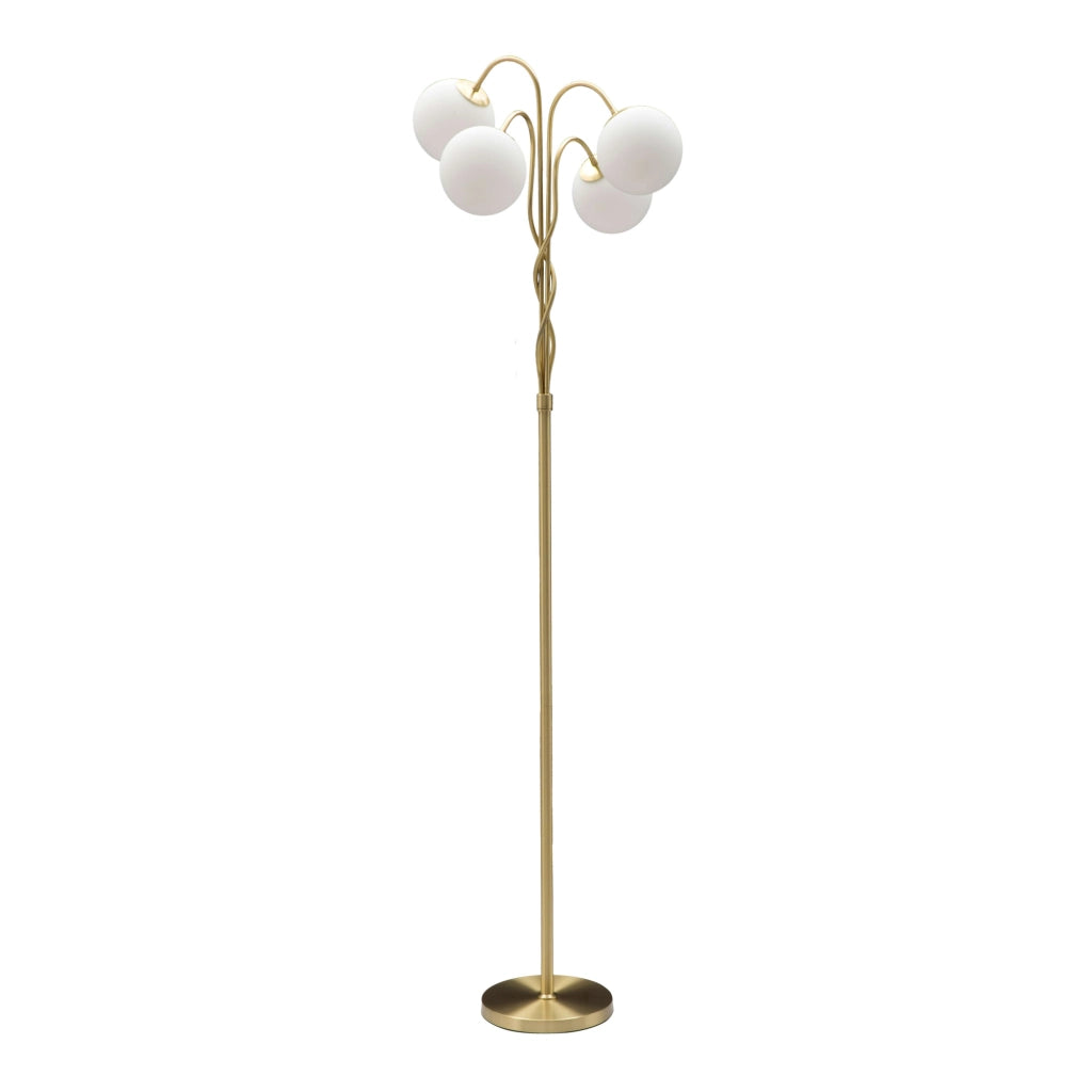 Famani, Lampada da Terra Necessarie 4 Lampadine, Bianco