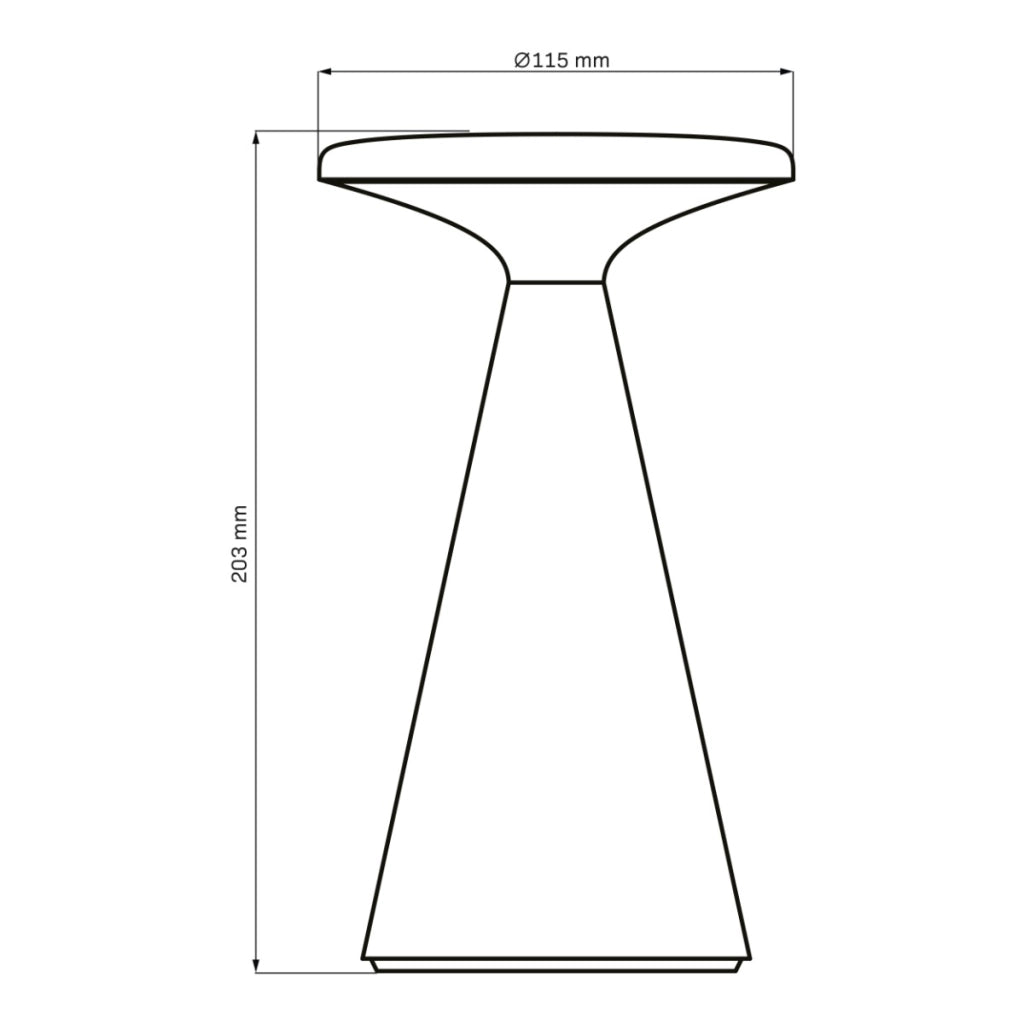Lampada da tavolo esterna PAROS bianca LED USB-C IP44