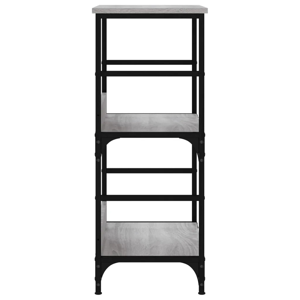 Libreria-Scaffale per Libri-Mobile di Stoccaggio Grigio Sonoma 50x33x82 cm in Legno Multistrato