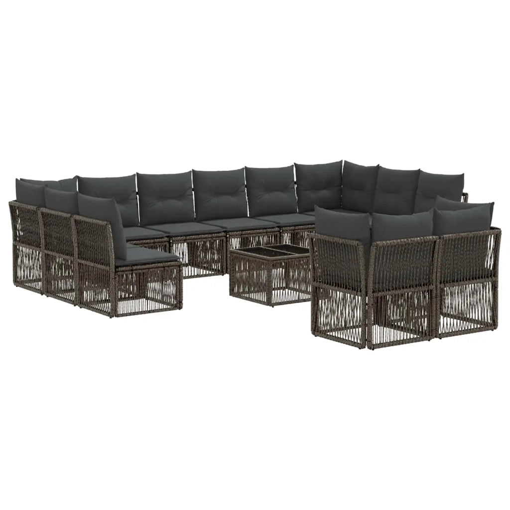 Set Divano da Giardino 13 pcs Grigio polyrattan 3434402