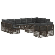 Set Divano da Giardino 13 pcs Grigio polyrattan 3434402