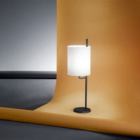 Lampada Da Scrivania Contemporanea Ram Hotel Metallo Nero Tessuto 1 Luce E27