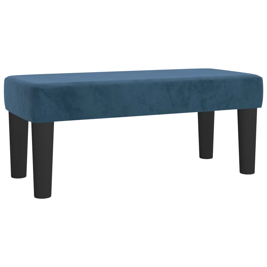 Giroletto a Molle con Materasso Blu Scuro 80x200 cm in Velluto