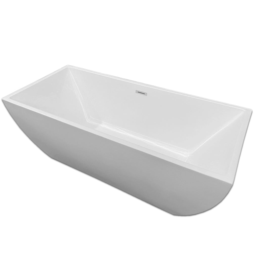 Vasca freestanding bianca 170 X 75 cm + Rubinetto a colonna – Jennifer