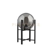 Lampada da tavolo Amsterdam - Metallo nero e vetro fumé