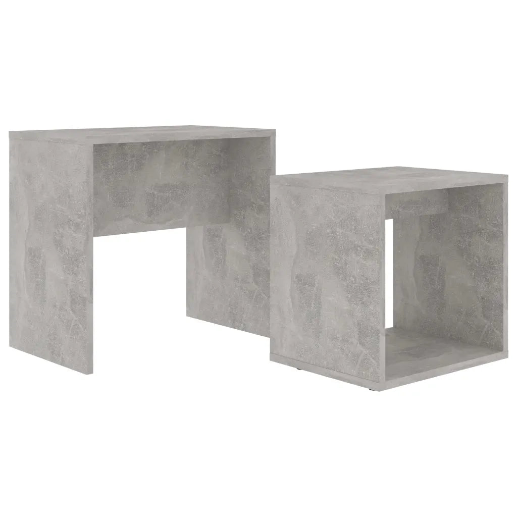 Set Tavolini da Salotto Grigio Cemento 48x30x45 cm Multistrato 802889