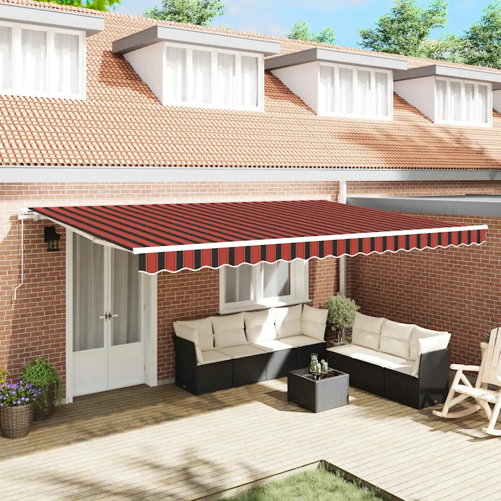 Tenda da Sole Arancione e Marrone 500 x 300 x 165 cm 3331219