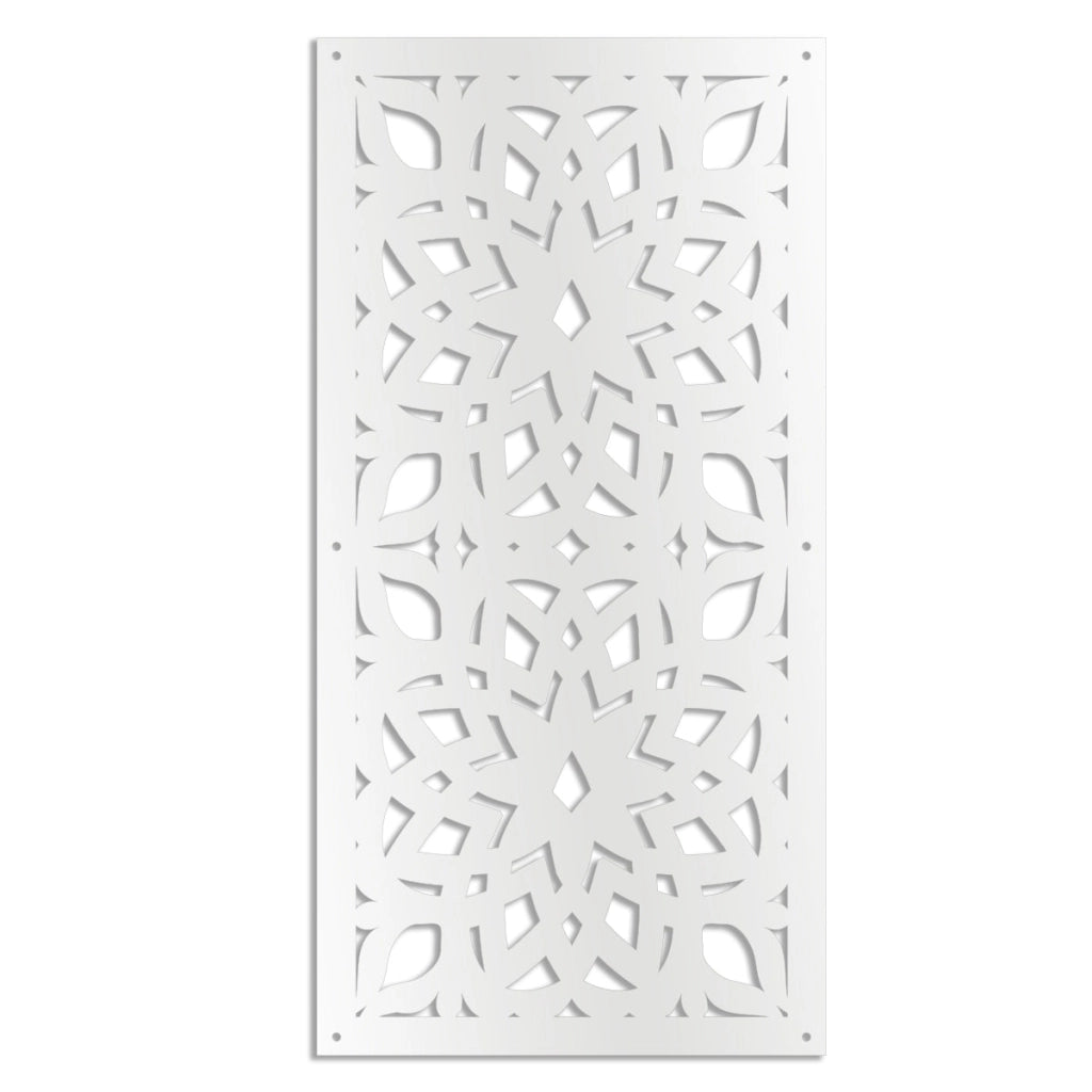 BOLERO - Pannello in PVC traforato - Parasole Misura: 47x94 cm, Colore: bianco