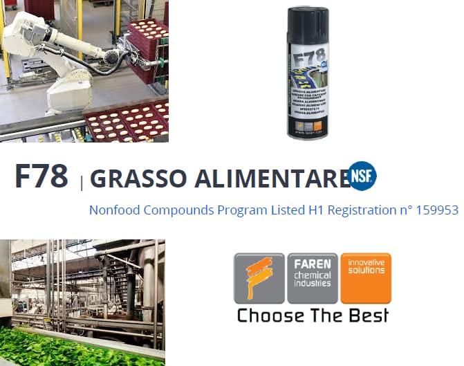 Lubrificante ad uso alimentare Faren F78 grasso spray HACCP Alimenti panifici