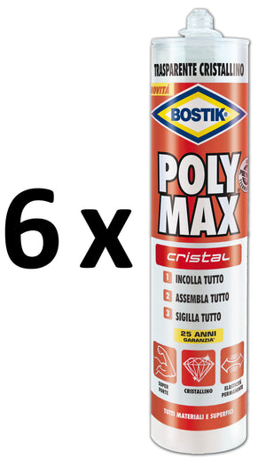 ESPOSITORE ADESIVO SIGILLANTE UNIVERSALE 'POLY MAX' ORIGINAL EXPRESS 6 pz da gr 500 con 3 birre da 500 ml omaggio  - BOSTIK