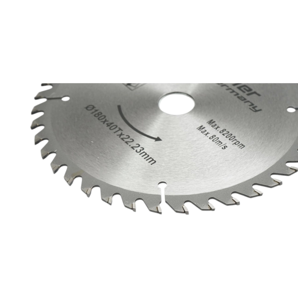 Disco circolare in widia per legno 180 × 22,23 mm, 40 denti, velocità massima 8.200 rpm Breckner Germany