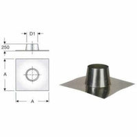 Inox mono parete aisi 316 faldal e per tetti piani d.120 in