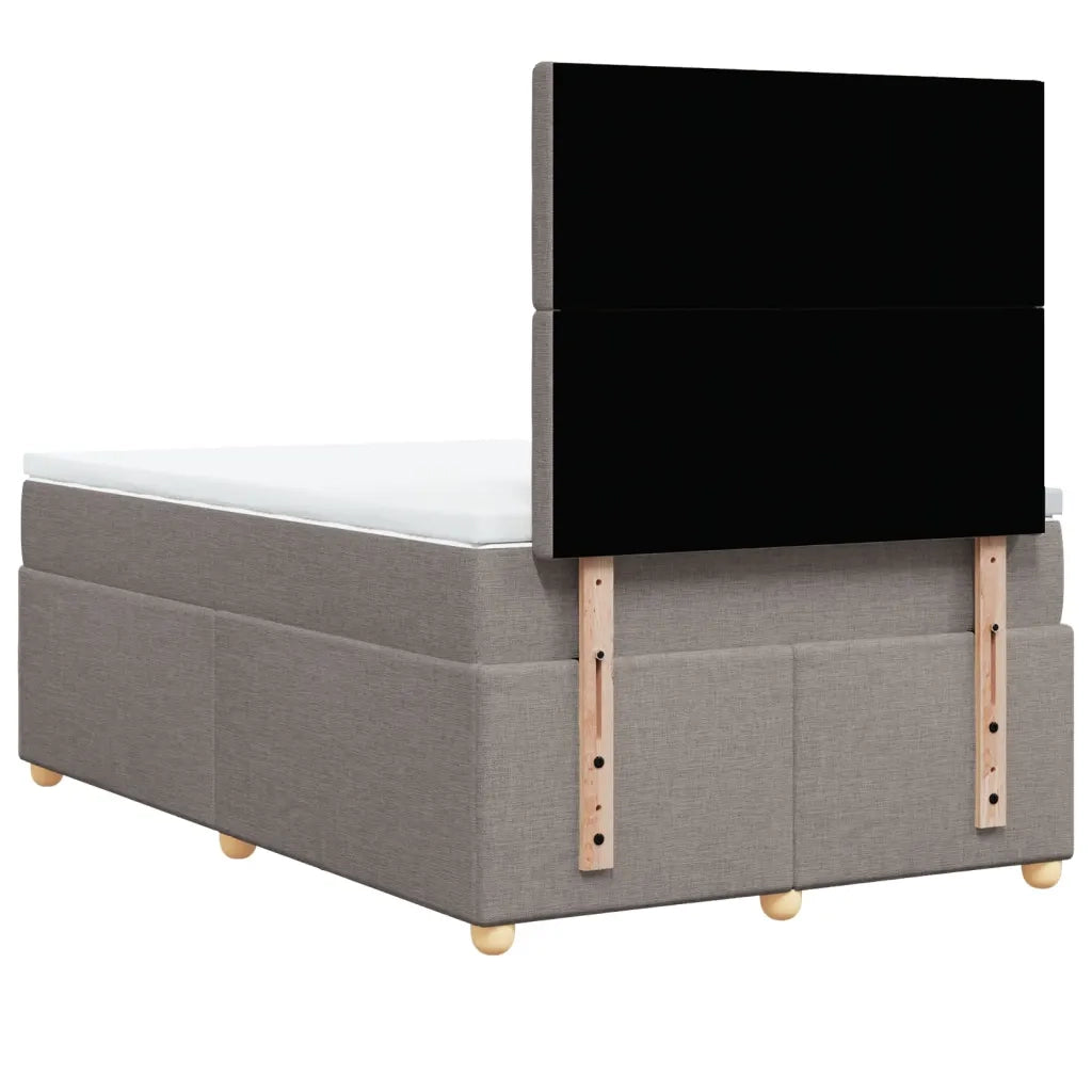 Giroletto a Molle con Materasso Tortora 120x190 cm in Tessuto
