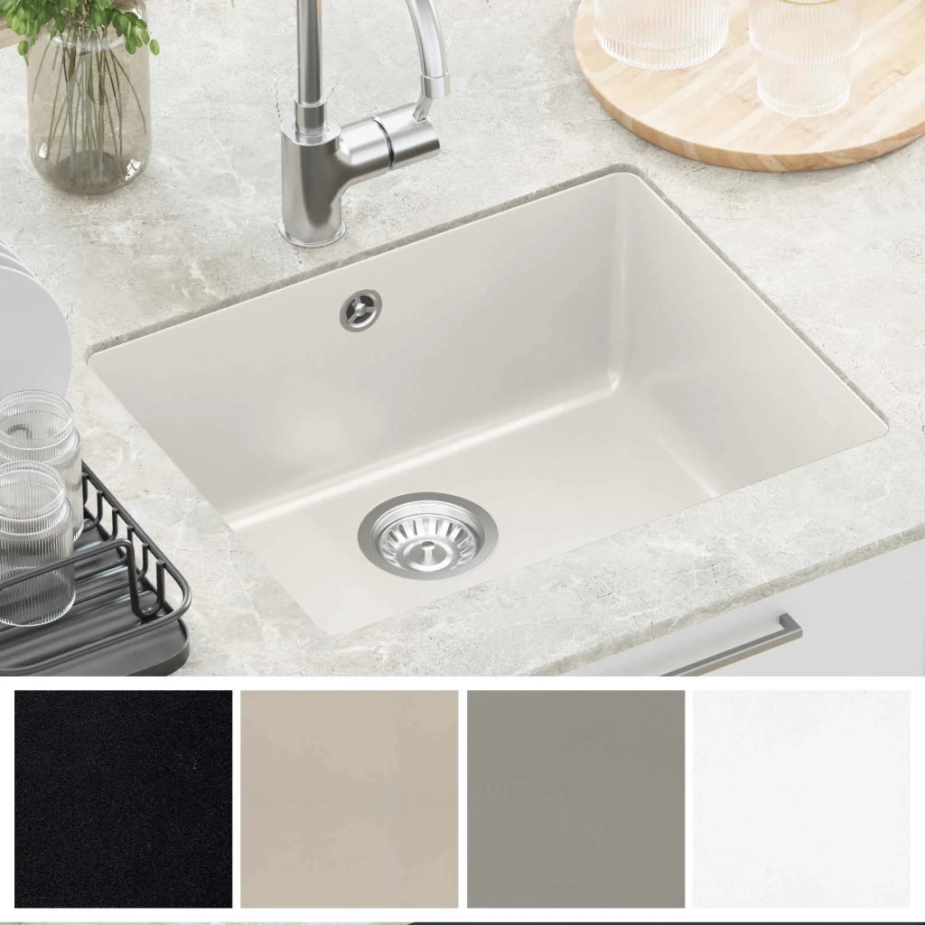 Lavello Bianco 530 x 460 mm 80% Quarzo e 20% Resina CFW8545566