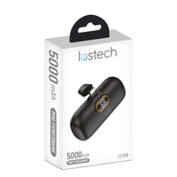 BATTERIA PORTATILE 'MINI POWER BANK' MOD. LS93 5000 mAh - nero  - LOSTECH