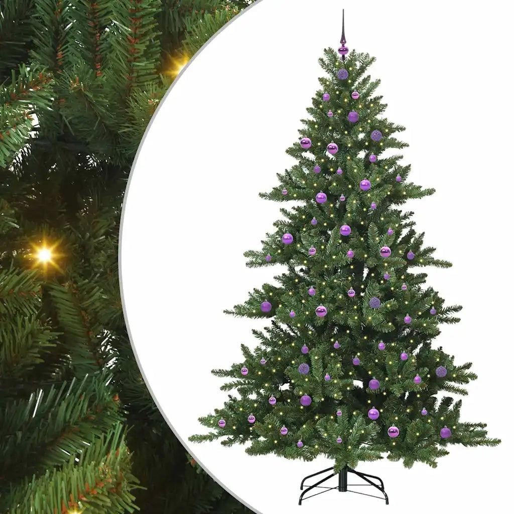Albero di Natale Artificiale con Rami Pieghevoli Verde 240 cm