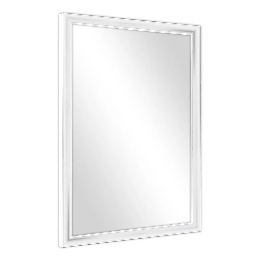 SPECCHIO CON CORNICE ABS BIANCA  cm 45 x 50     MADE IN ITALY