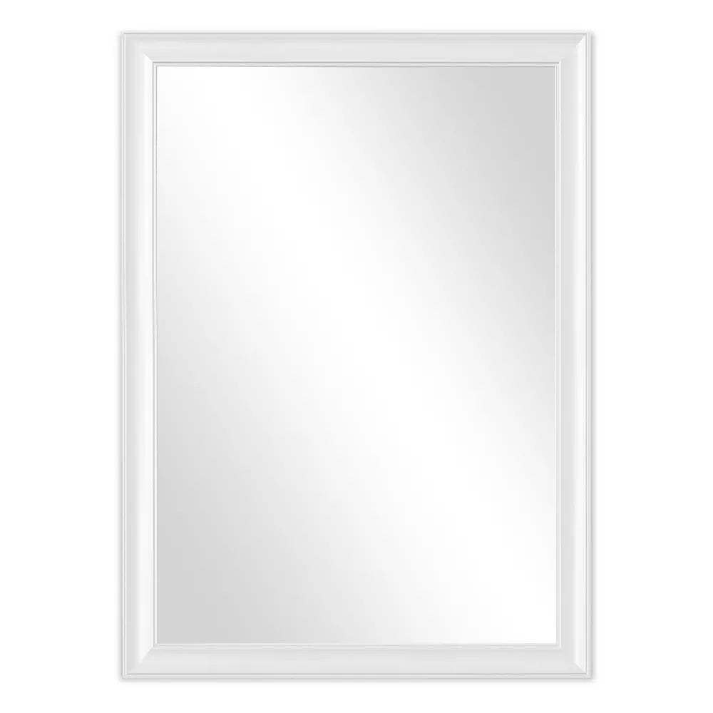 SPECCHIO CON CORNICE ABS BIANCA  cm 45 x 50     MADE IN ITALY