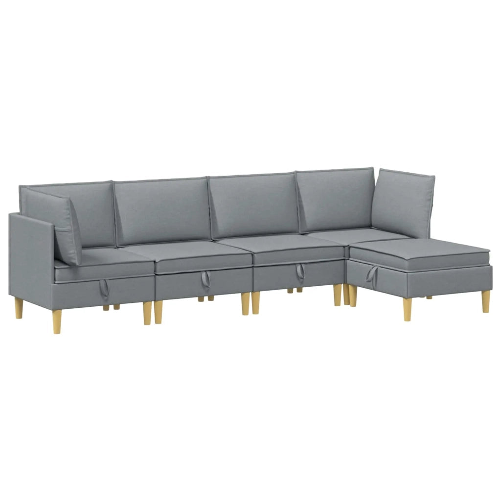Set di divani modulari con spazio di archiviazione 5 pcs