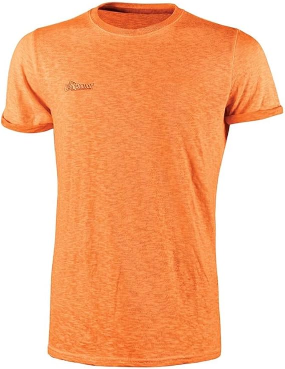MAGLIA A GIROCOLLO 'FLUO' taglia  XL - orange fluo  - UPOWER