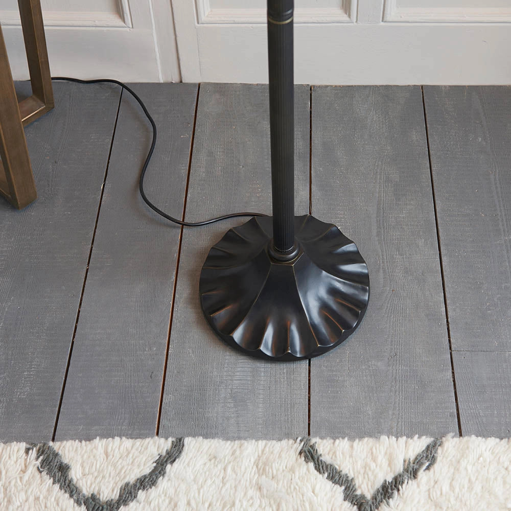 Lampada da terra Tiffany FARGO vetro 2xE27 tiranti