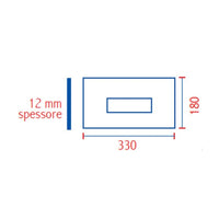 PLACCA 1 TASTO MODELLO SARA 33 CROMATA   PUCCIPLAST Srl