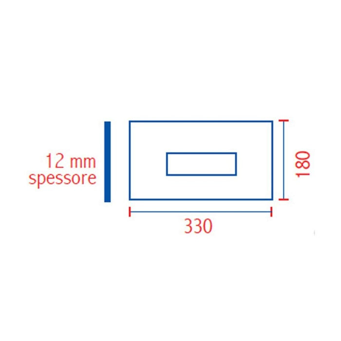 PLACCA 1 TASTO MODELLO SARA 33 CROMATA   PUCCIPLAST Srl