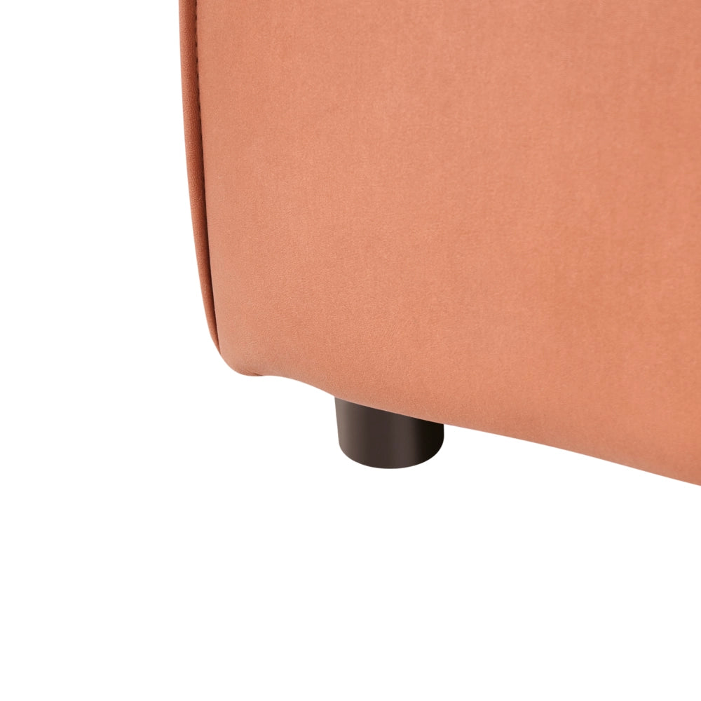 Divano angolare a 1 posto Modulo in ecopelle marrone dorato Brande stile moderno