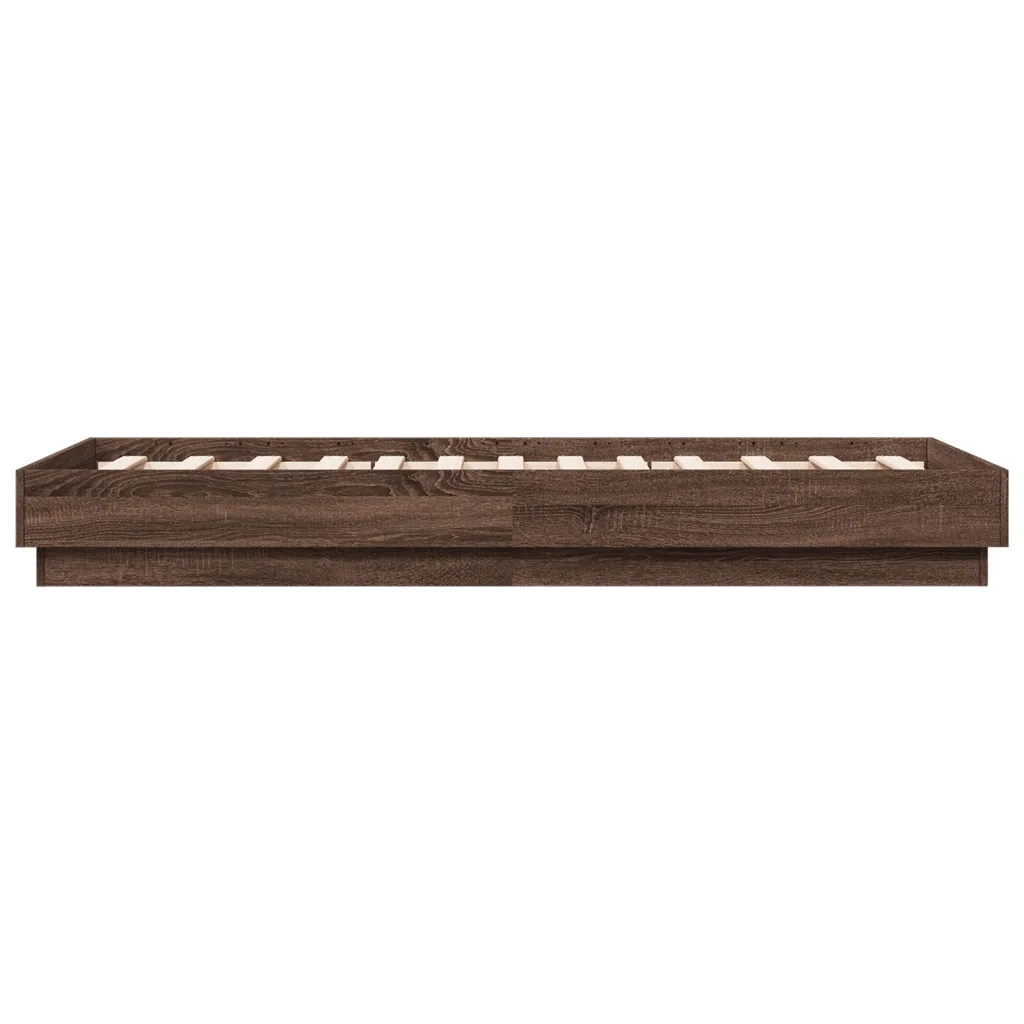 Giroletto senza Materasso Rovere Marrone 75x190cm in Truciolato