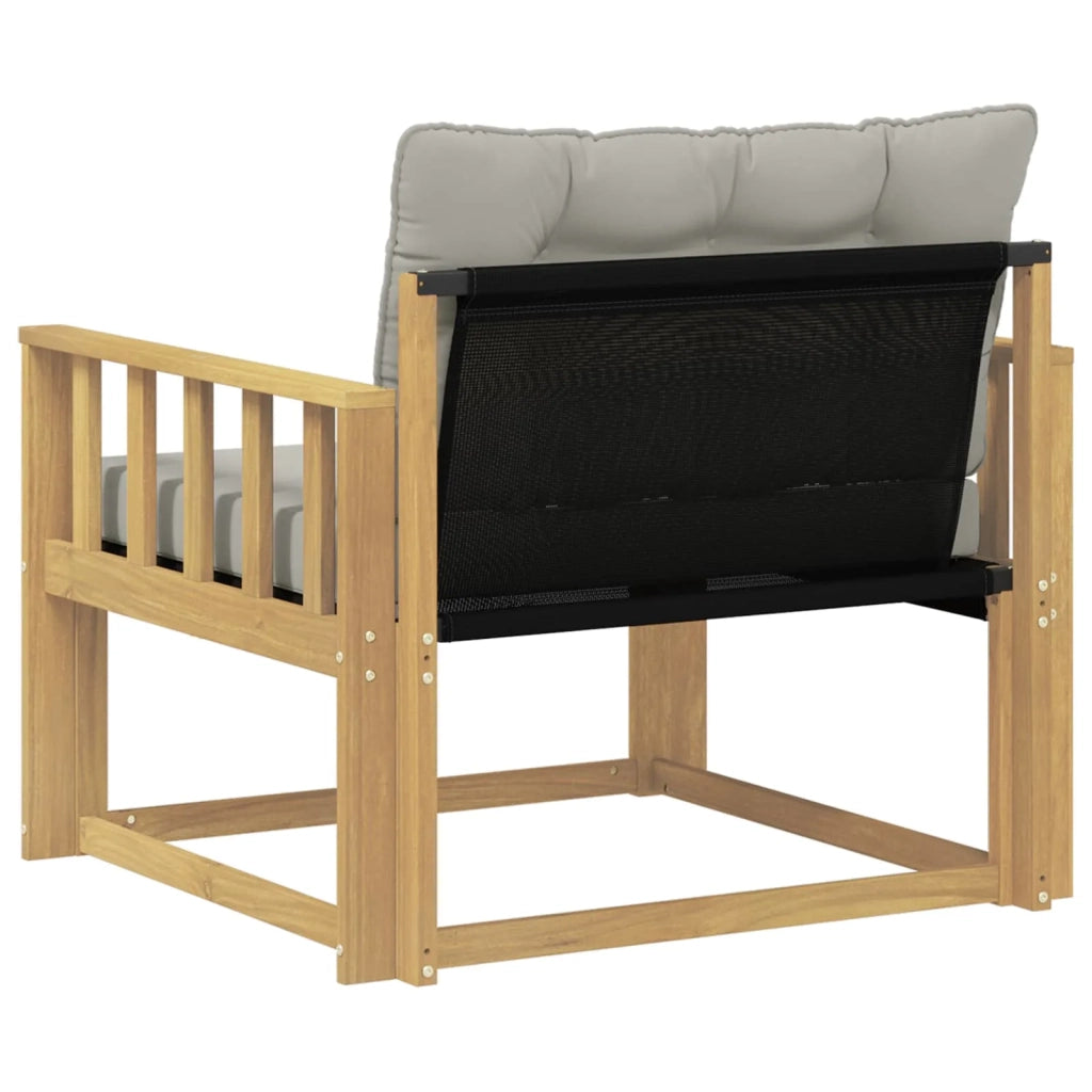 Set di divani da esterno-Sofa da giardino Legno di Acacia Massello e Textilene 992576
