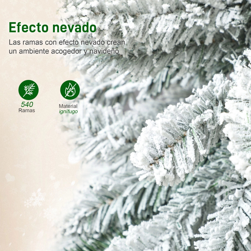 Albero di Natale Stretto con Luci LED ¨C zephmum ¨C Verde 180 cm 540 Rami