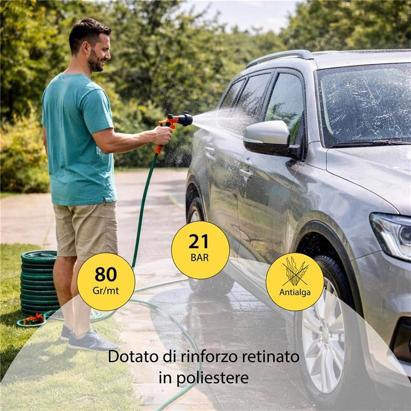 MA MAISON KIT TUBO IRRIGAZIONE PVC CON ATTACCO 1/2" DA 15 MT